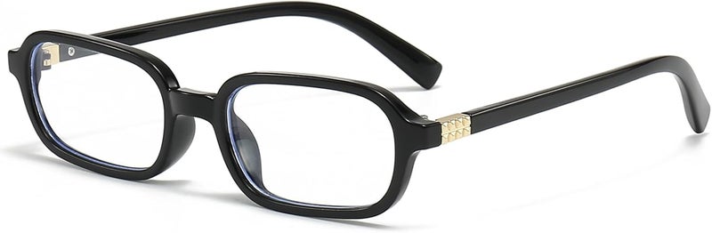 Breaksun Retro Rectangle Glasses for Women Men Small Square Blue Light Blocking Glasses Vintage Eyeglasses - Image 1